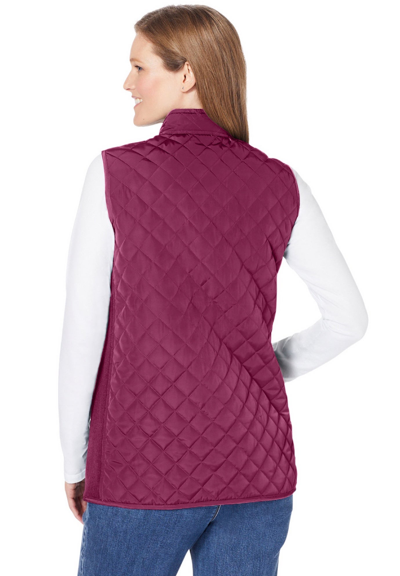 Zip-Front Quilted Vest image number 1