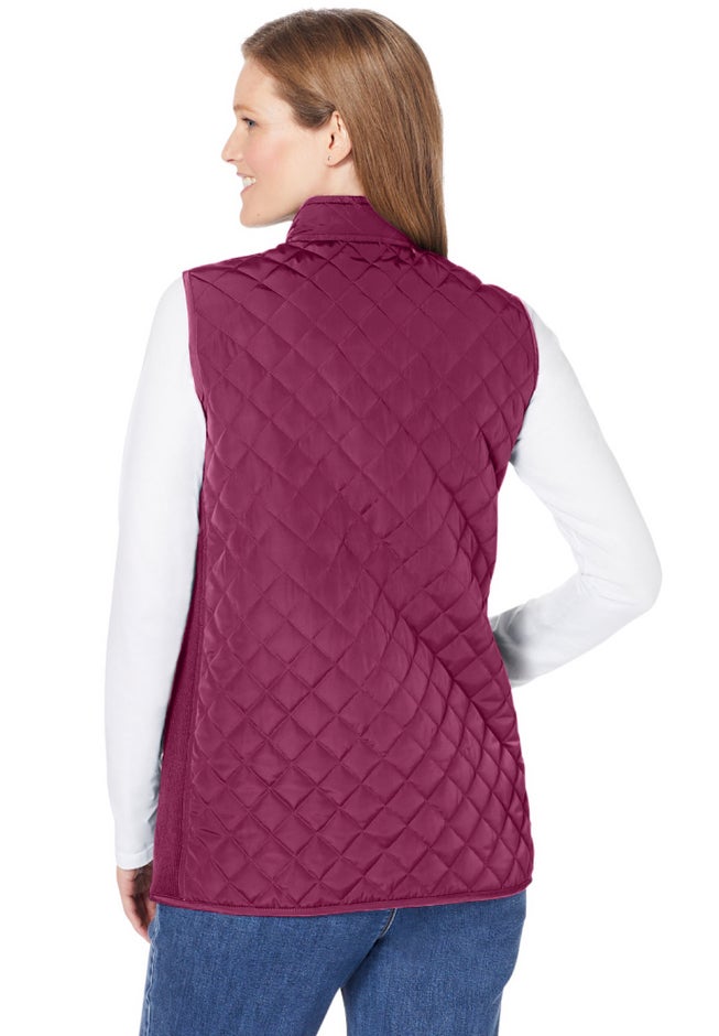 Zip-Front Quilted Vest image number 1