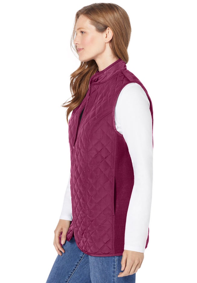 Zip-Front Quilted Vest image number 2
