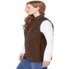 Zip-Front Quilted Vest image number null