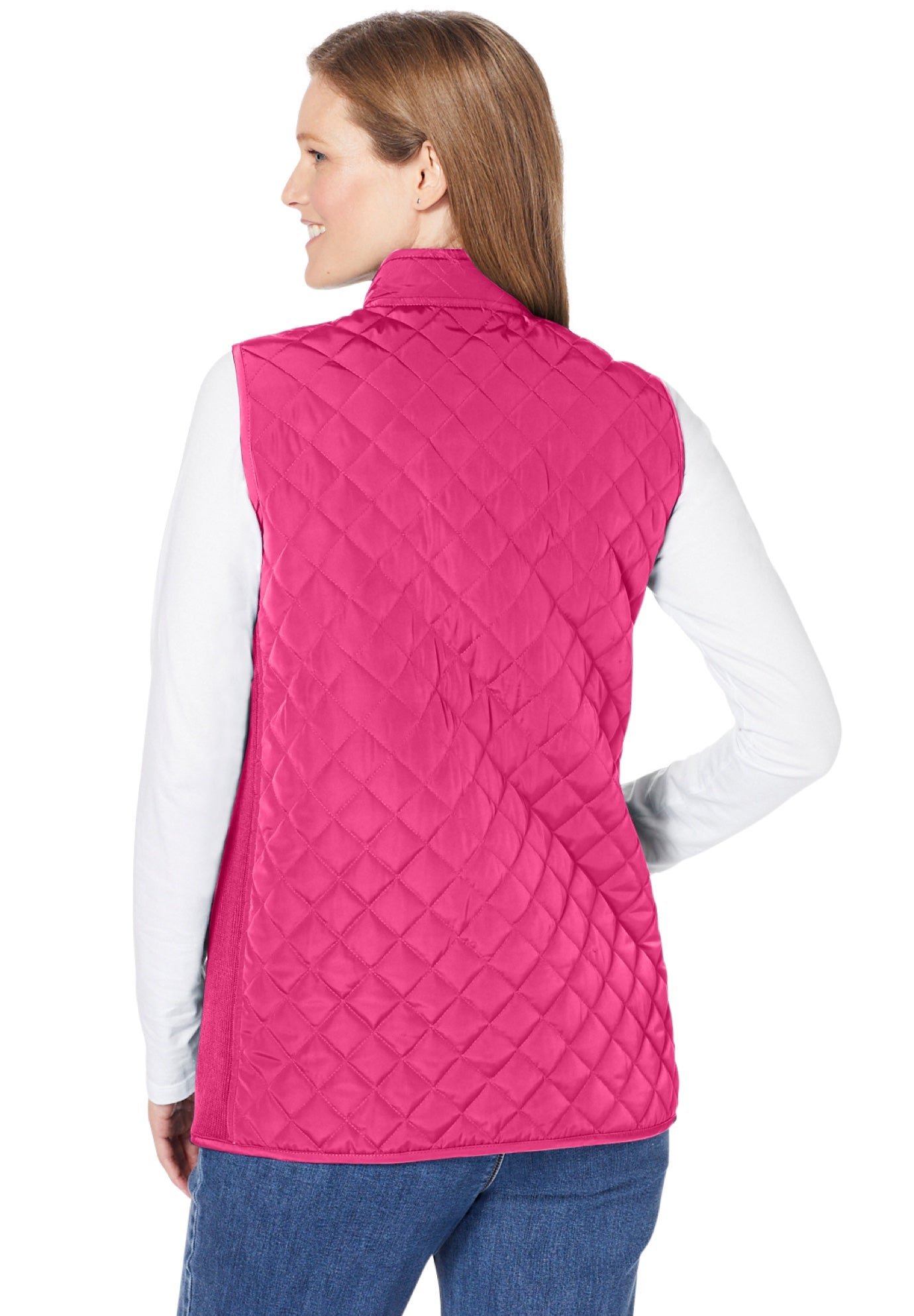 Zip-Front Quilted Vest image number 1