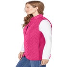 Zip-Front Quilted Vest image number null