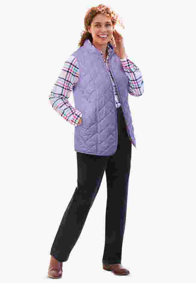 Zip-Front Quilted Vest image number 0