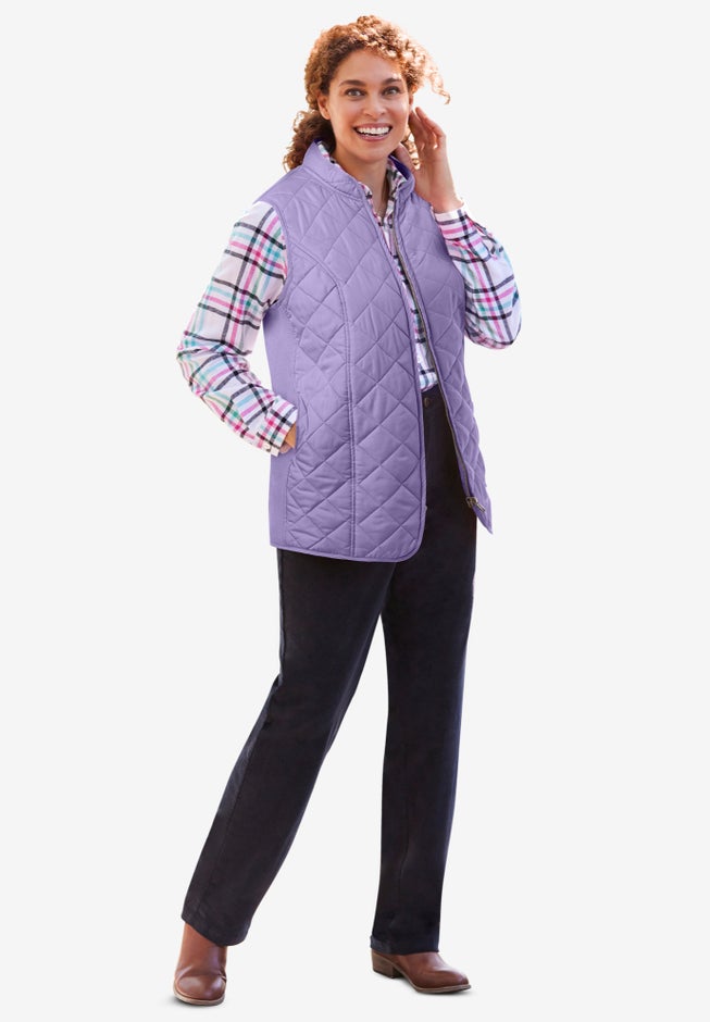 Zip-Front Quilted Vest image number 0