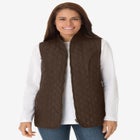 Zip-Front Quilted Vest image number null
