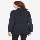 Plus Size Denim Boyfriend Blazer image number null