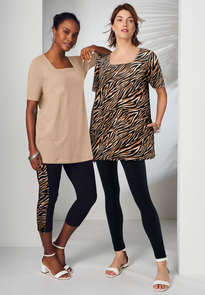 Everyday Stretch Cotton Capri Legging image number 4