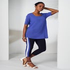Everyday Stretch Cotton Capri Legging image number 3