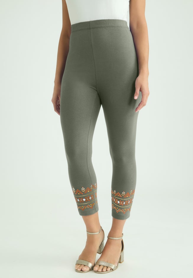 Everyday Stretch Cotton Capri Legging image number 0