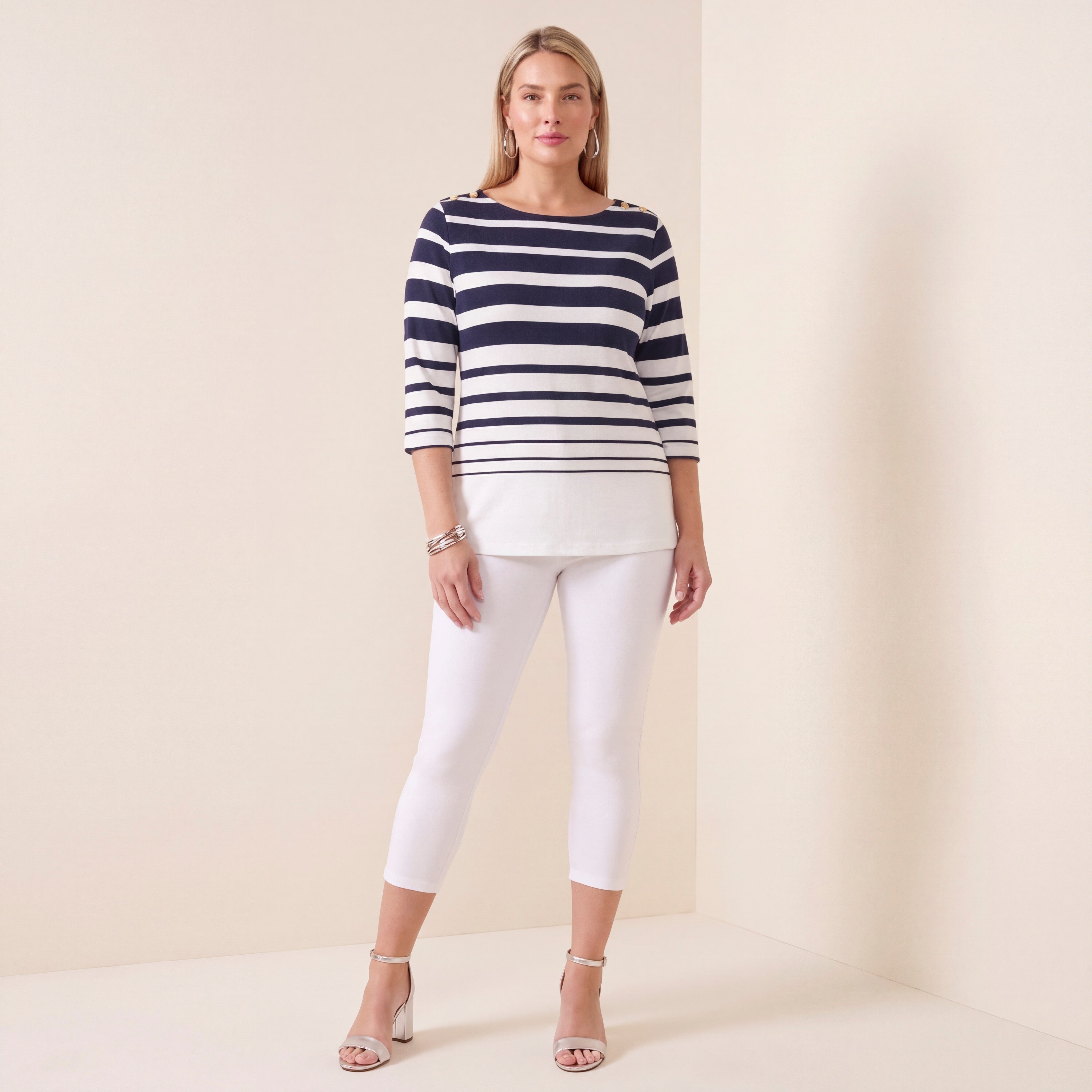 Everyday Stretch Cotton Capri Legging image number 0