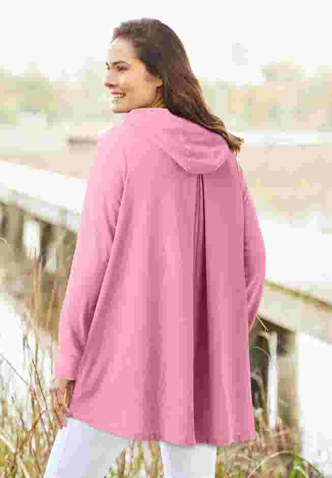 Pleat-Back Swing Hoodie Sweatshirt image number 1