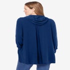 Pleat-Back Swing Hoodie Sweatshirt image number null