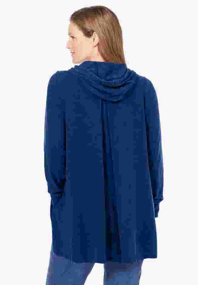 Pleat-Back Swing Hoodie Sweatshirt image number 1