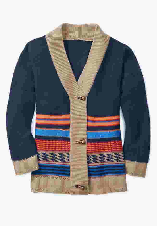 Aztec Print Cardigan image number 1