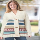 Aztec Print Cardigan image number null