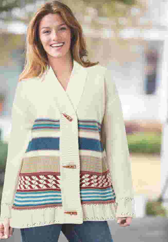 Aztec Print Cardigan image number 2