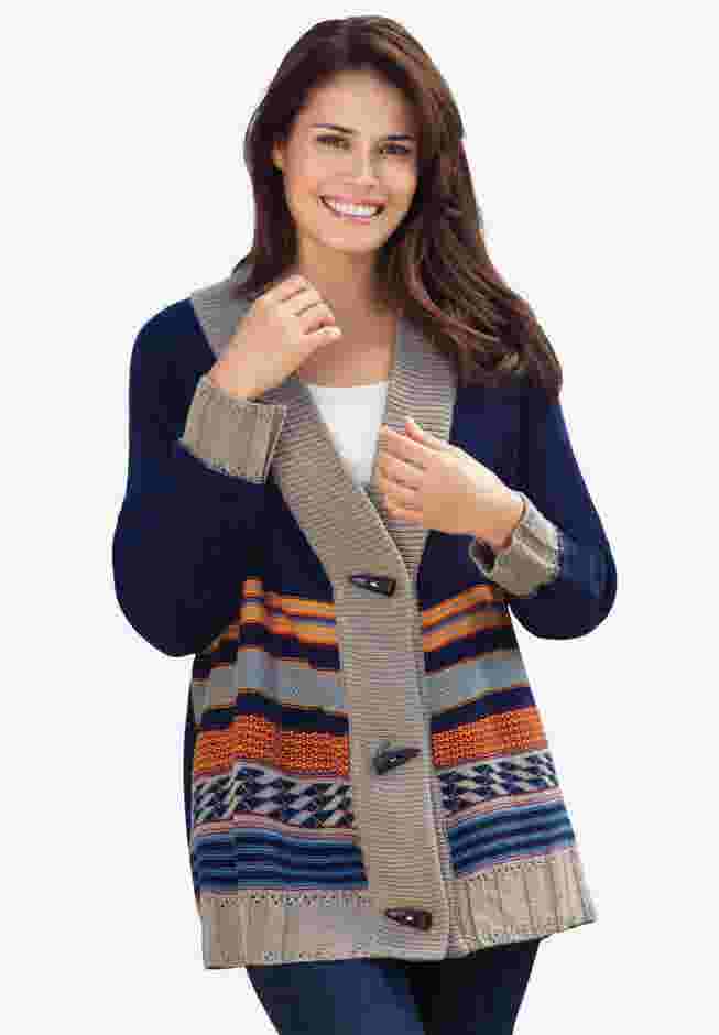 Aztec Print Cardigan image number 0