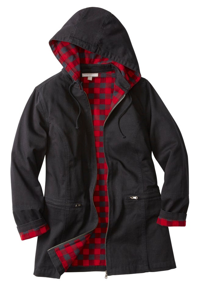 Flannel-Lined Denim Jacket image number 3