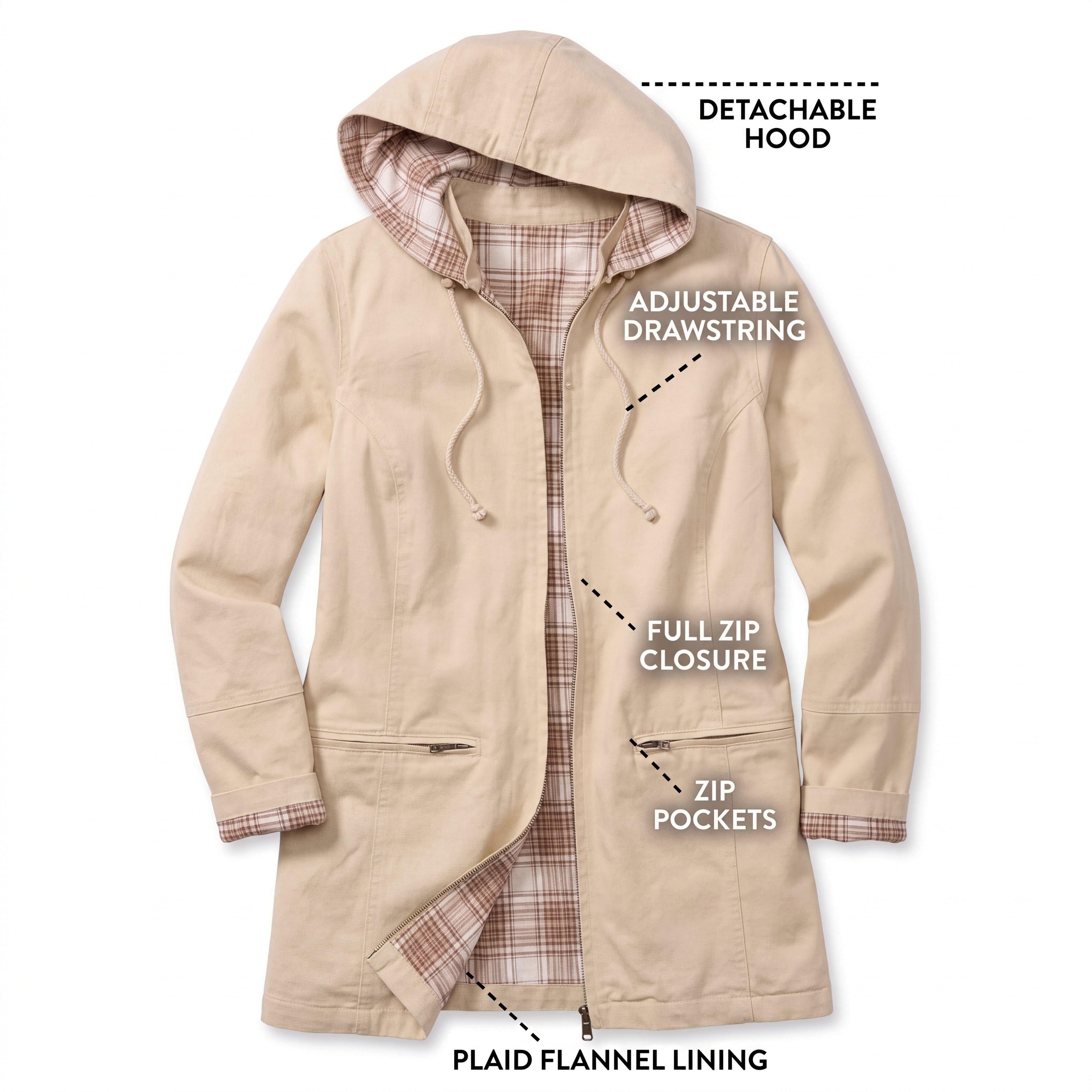 Flannel-Lined Denim Jacket image number 3