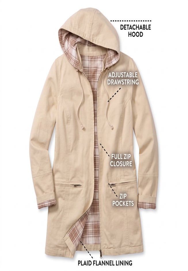 Flannel-Lined Denim Jacket image number 3
