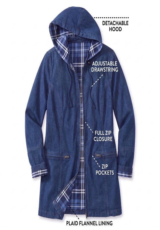 Flannel-Lined Denim Jacket image number 3