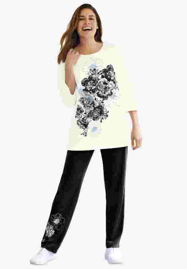 Floral Tee and Pant Set image number 0