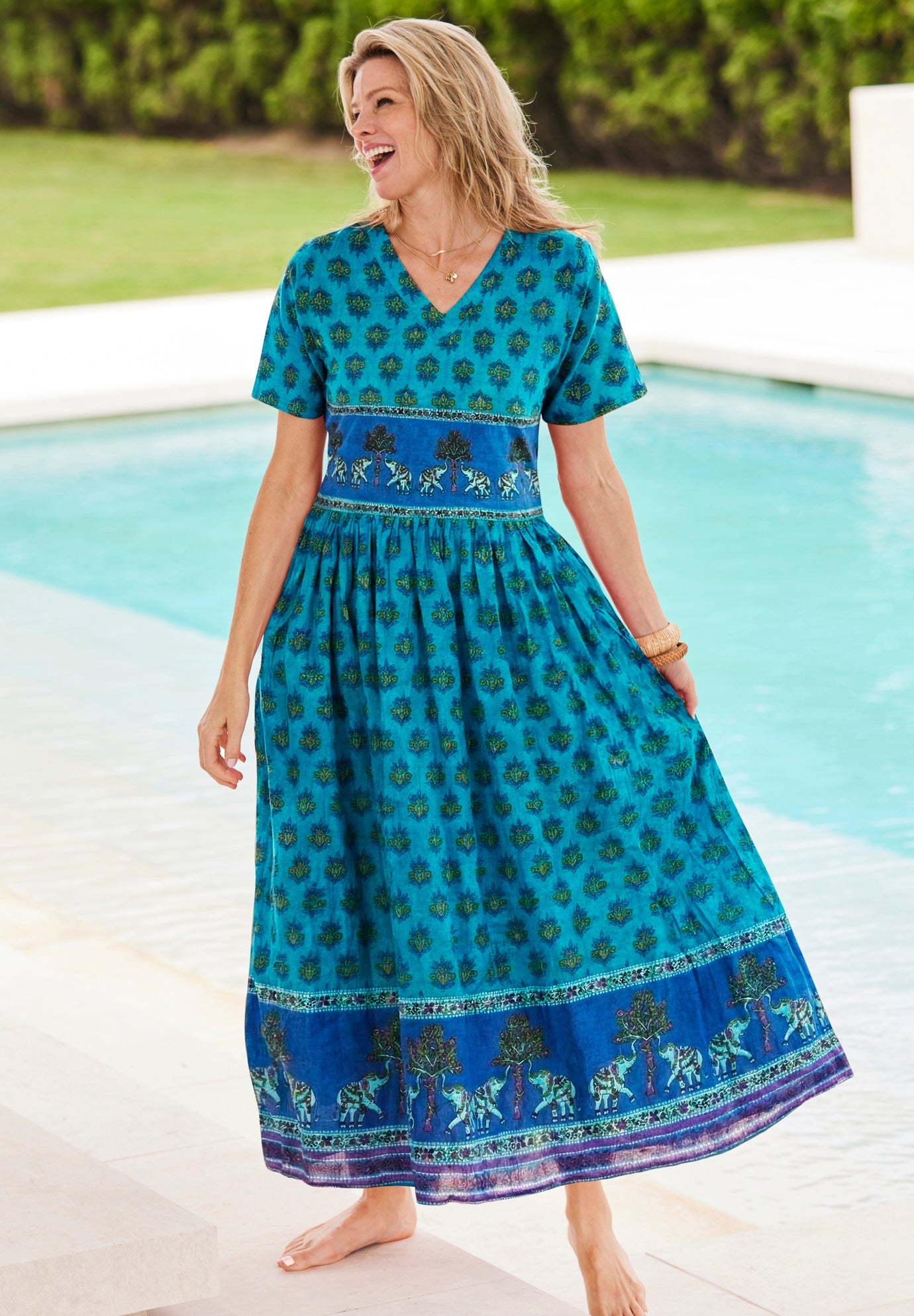 Long Crinkle Cotton Lounger image number 4