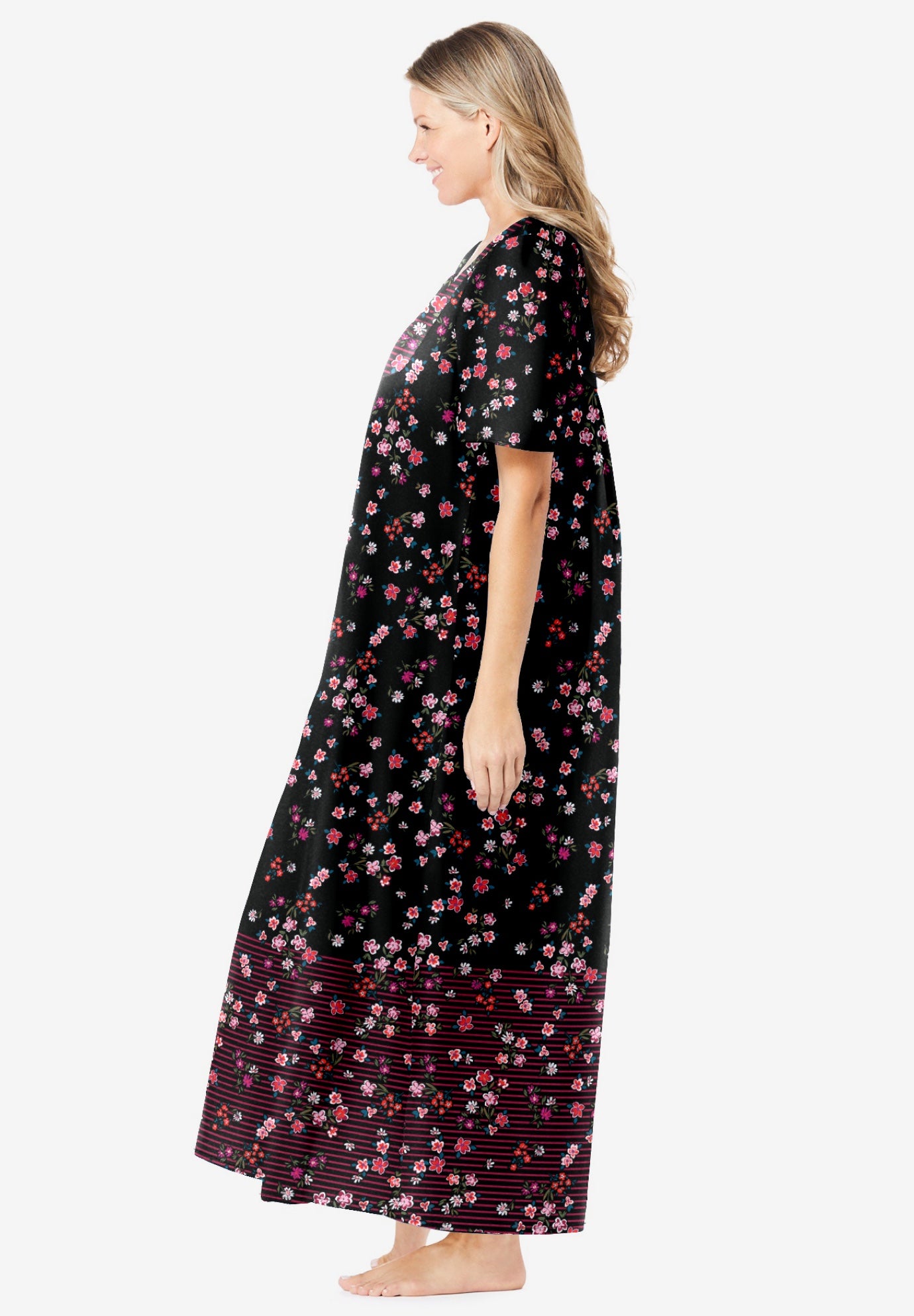 Bib-Front Short Sleeve Maxi Lounger image number 2