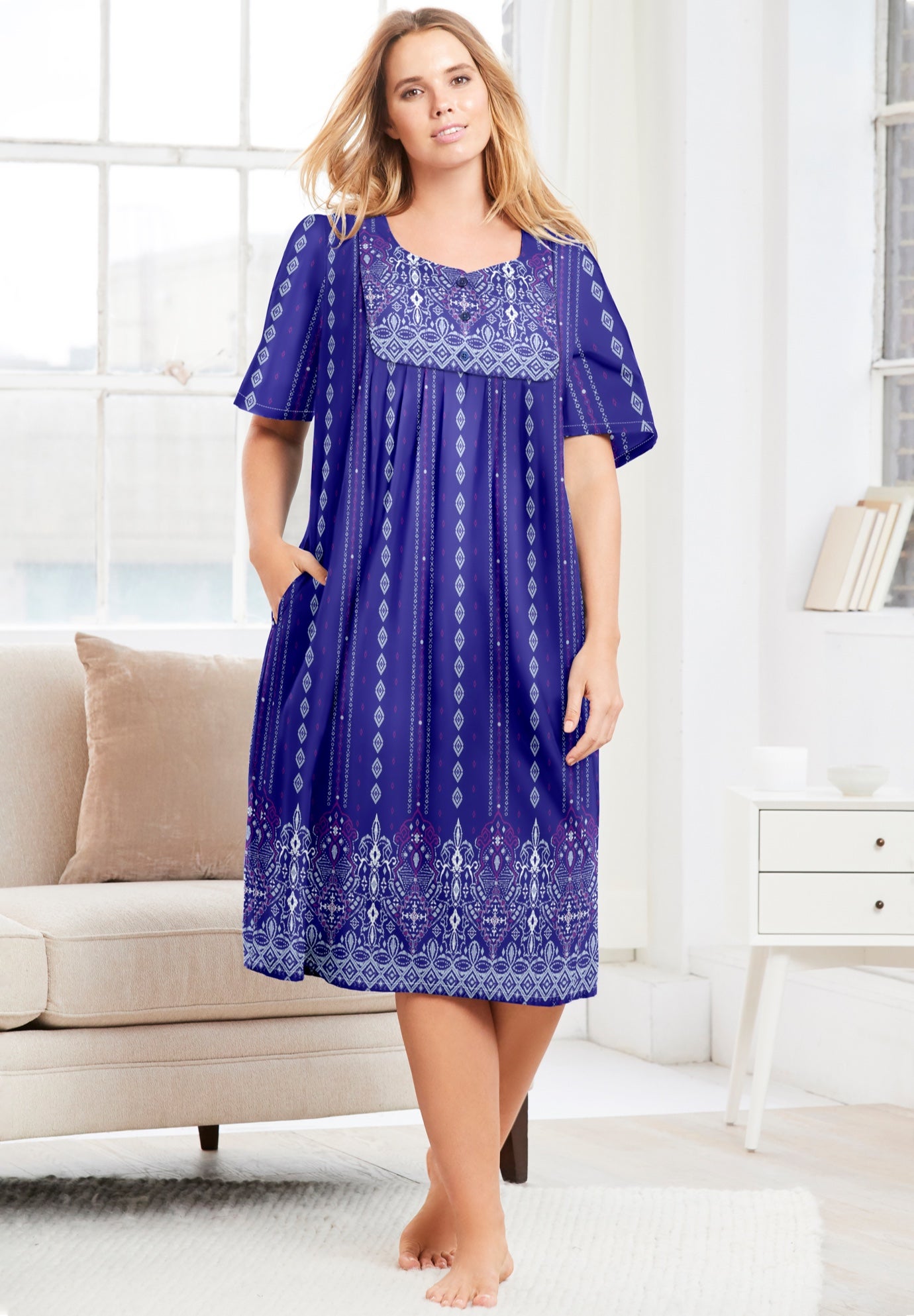 Mixed Print Short Lounger image number 0