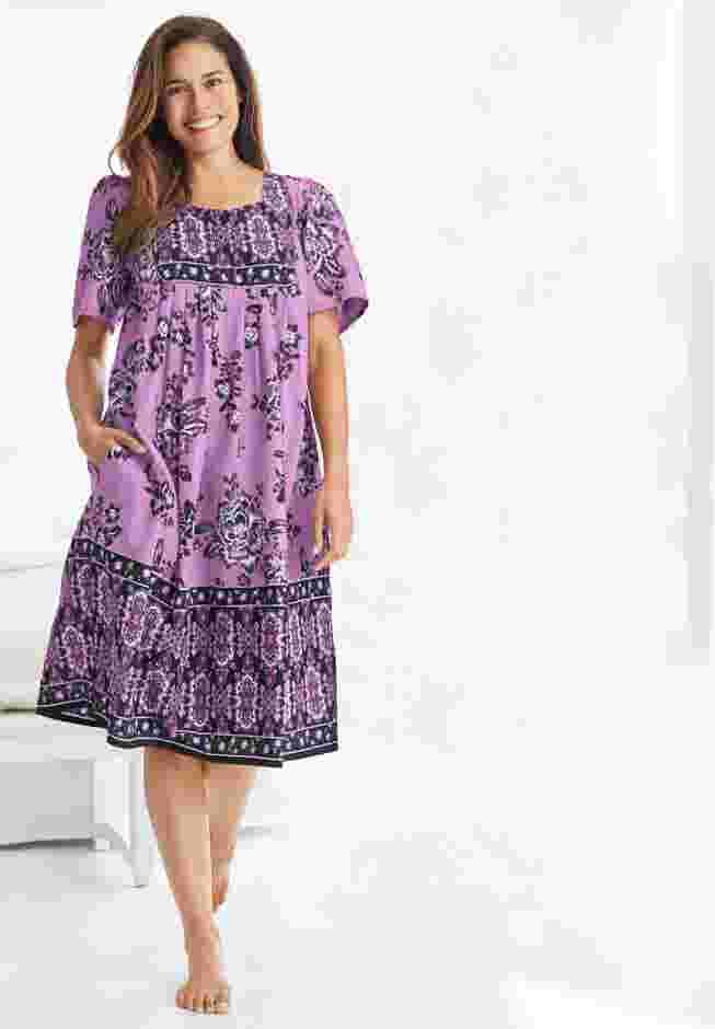 Mixed Print Short Lounger image number 1