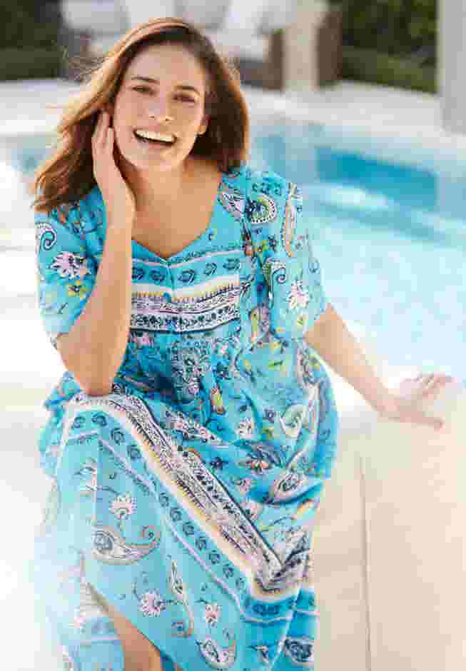 Mixed Print Short Lounger image number 5
