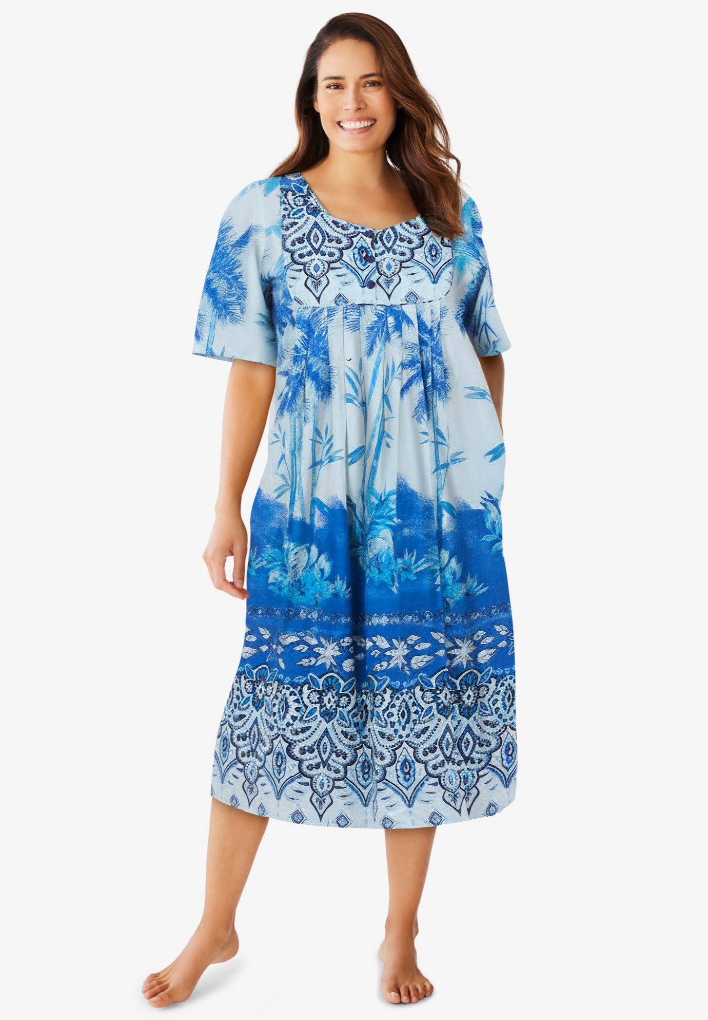 Mixed Print Short Lounger image number 0