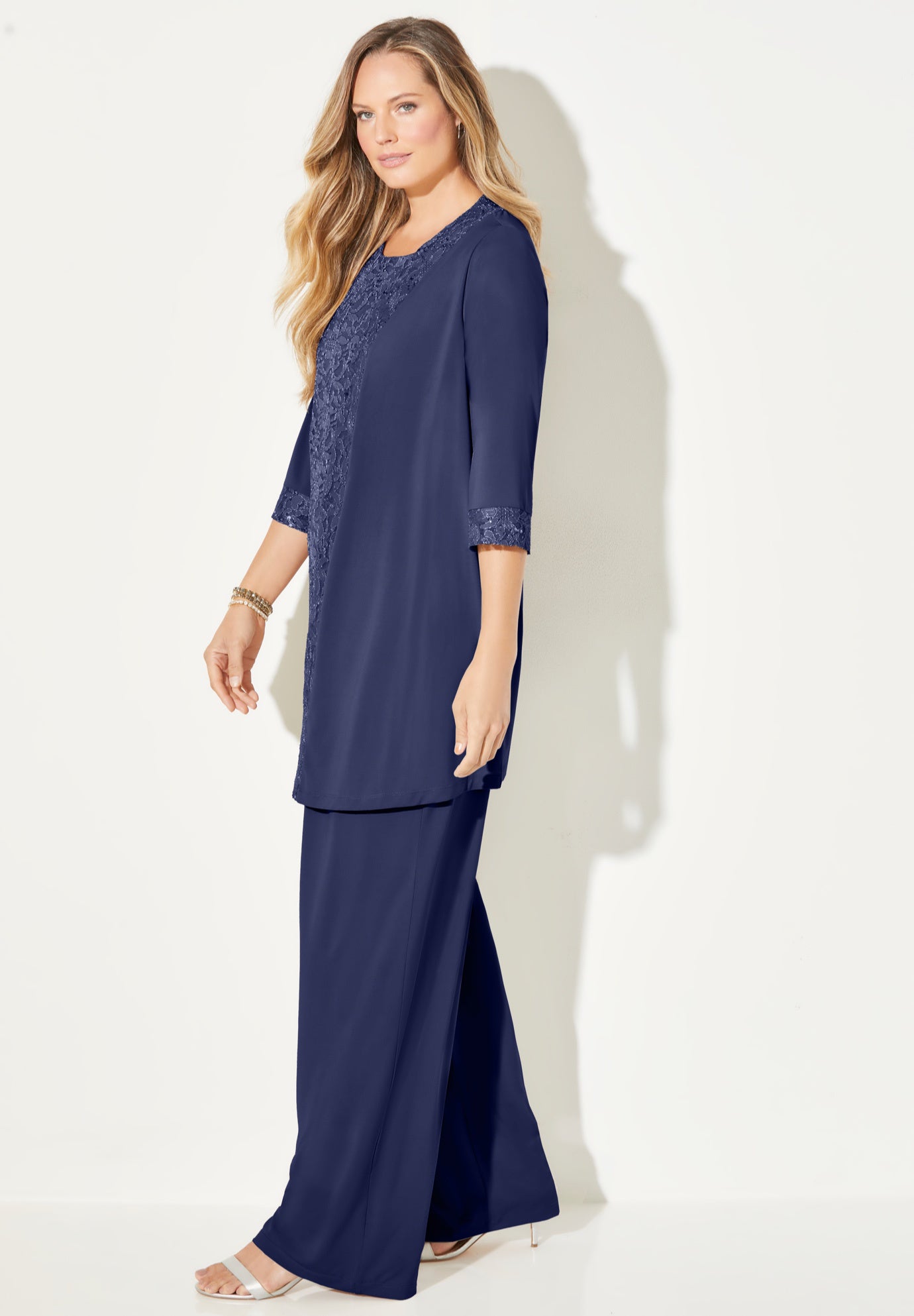 Lace Gala 3-Piece Pant Suit image number 2