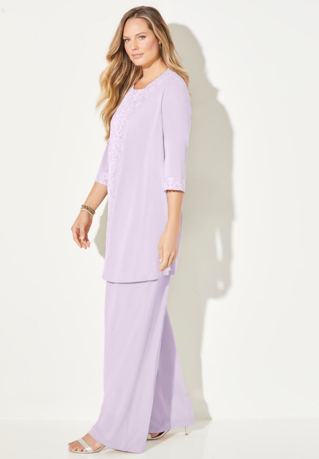 Lace Gala 3-Piece Pant Suit image number 2