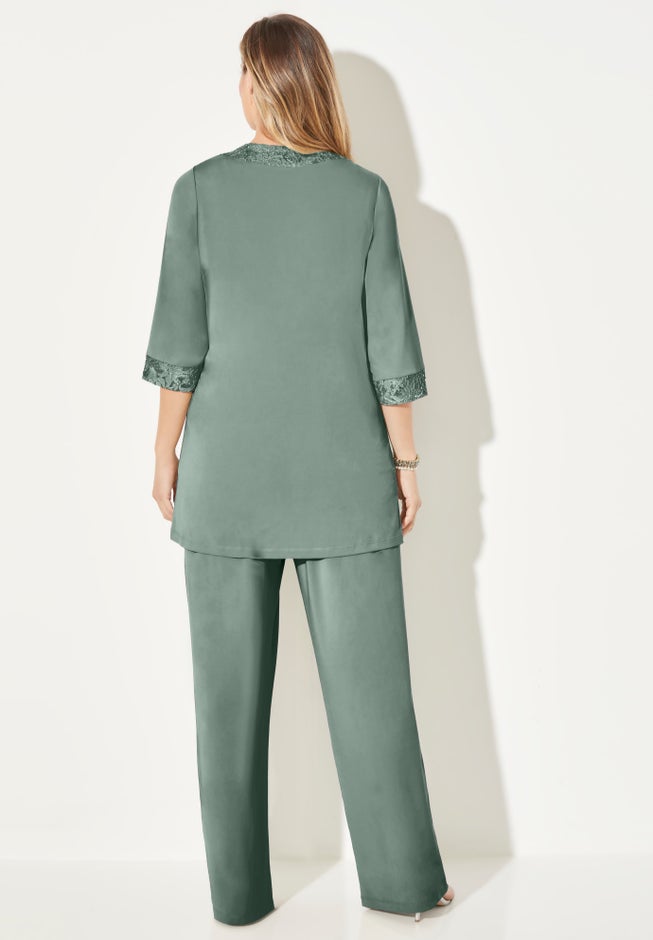 3-Piece Lace Gala Pant Suit image number 1