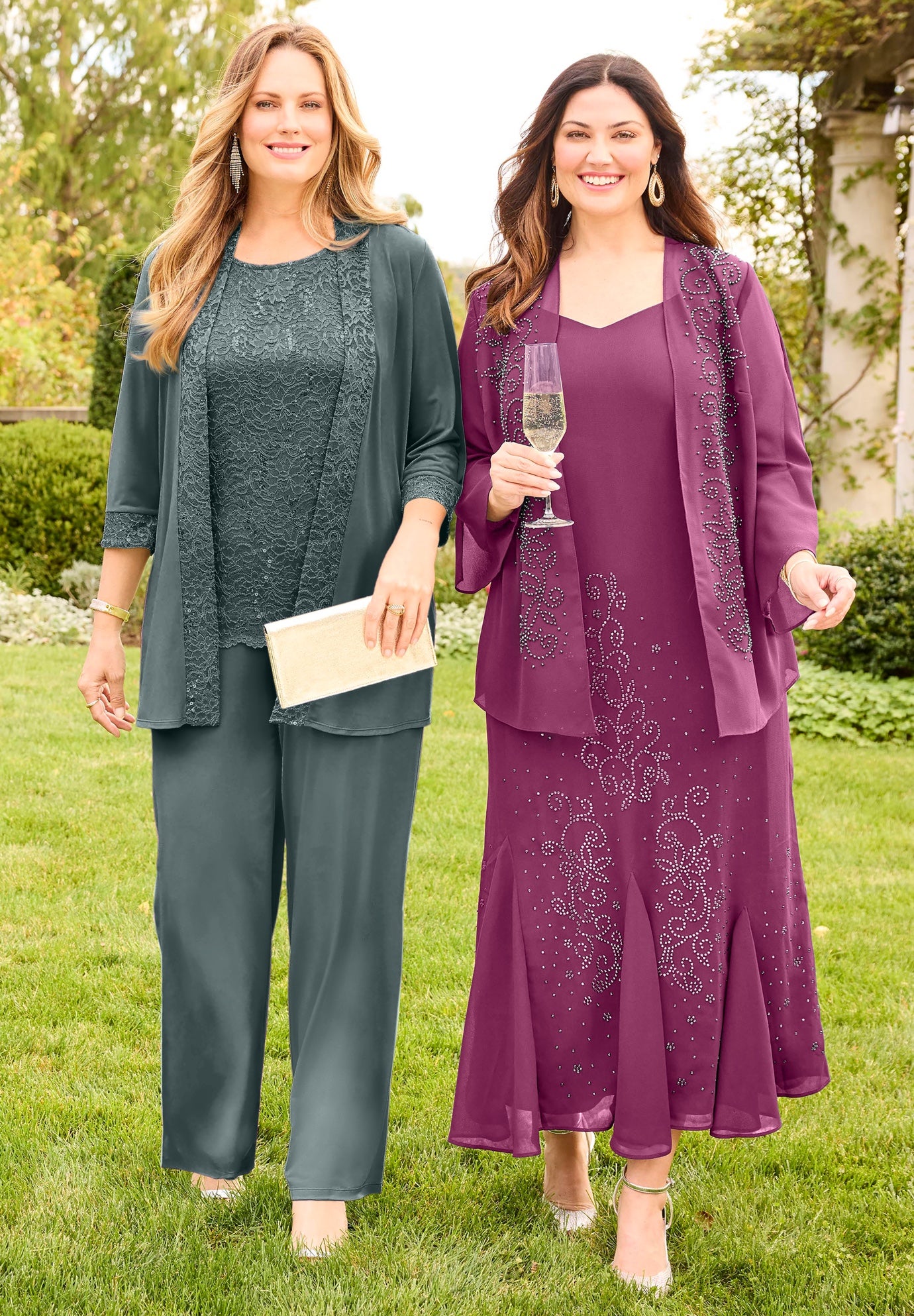 3-Piece Lace Gala Pant Suit image number 0