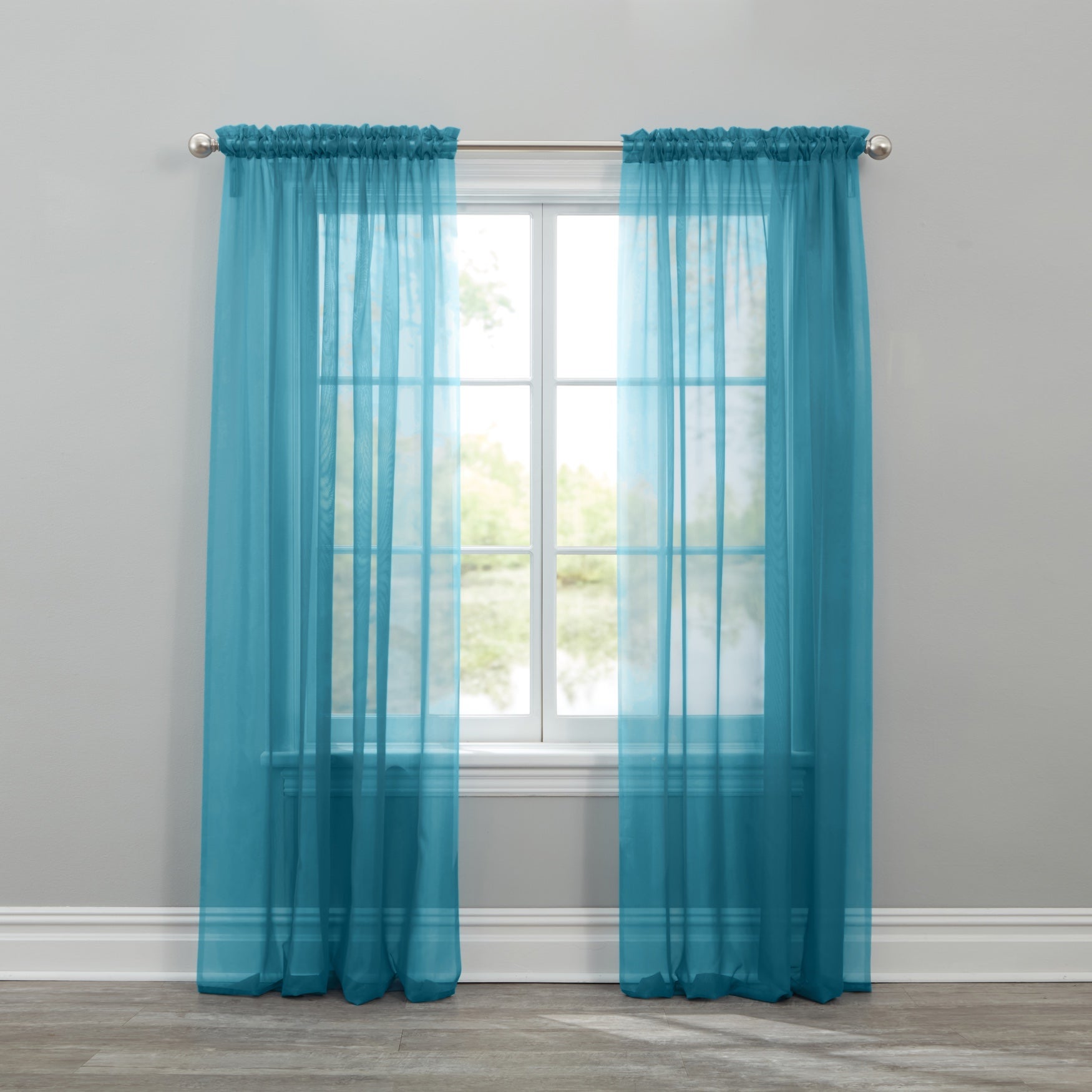 BH Studio Sheer Voile Rod-Pocket Panels -Set of 2 image number 0