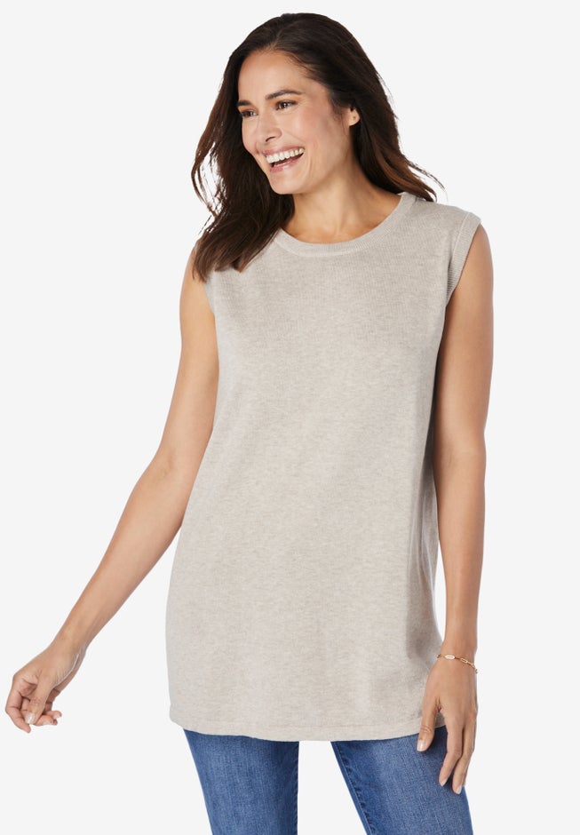 Perfect Cotton Sleeveless Crewneck image number 0