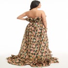 Ruffled Metallic Maxi Dress image number null