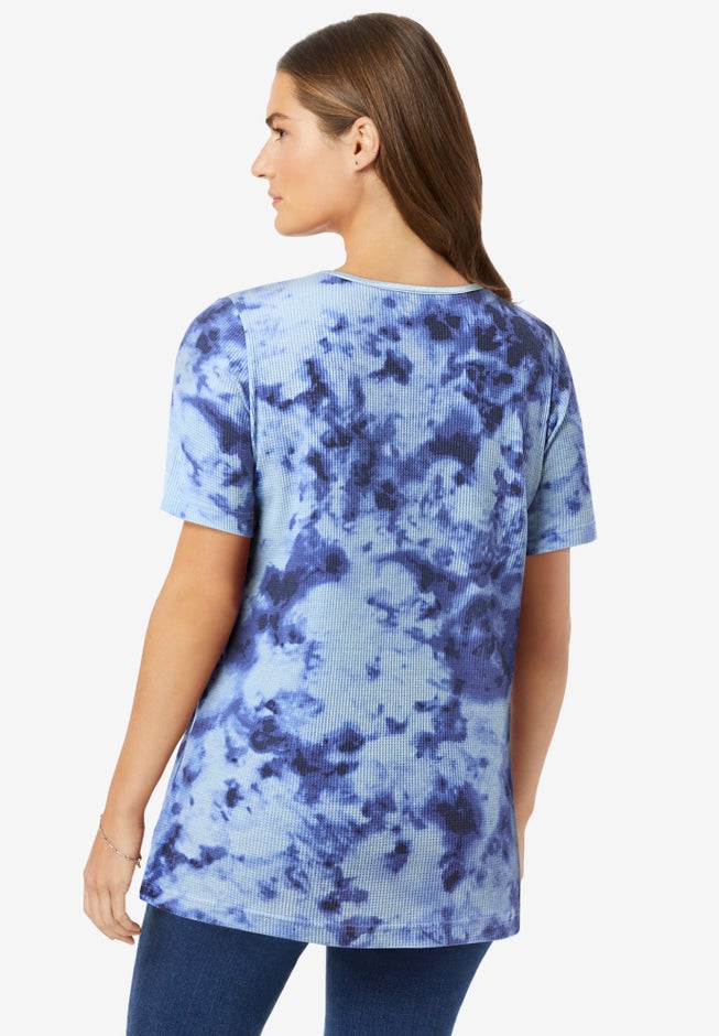 Waffle Thermal Satin Trim Tee image number 1