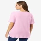 Waffle Thermal Satin Trim Tee image number null