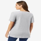 Waffle Thermal Satin Trim Tee image number null