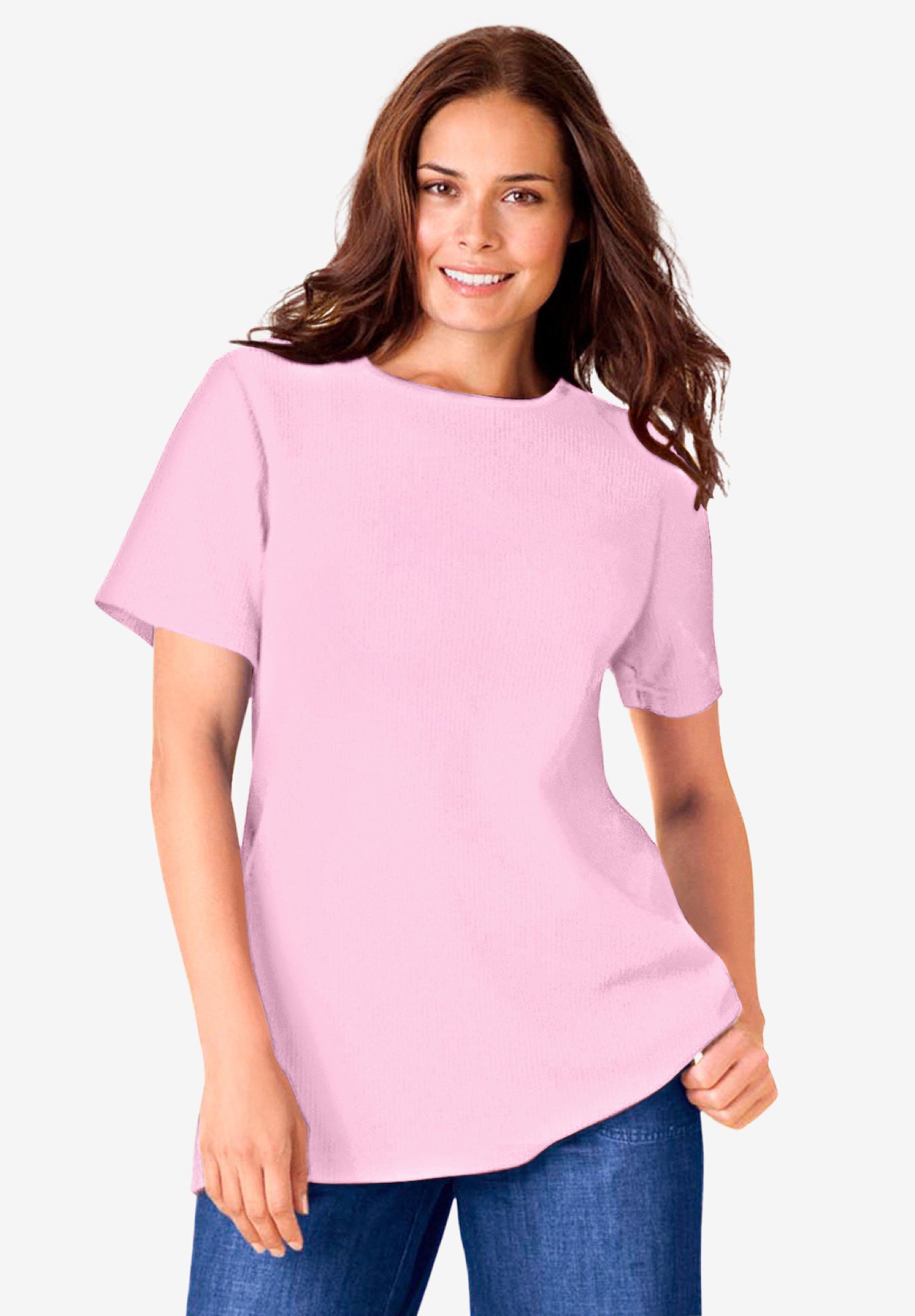 Waffle Thermal Satin Trim Tee image number 0