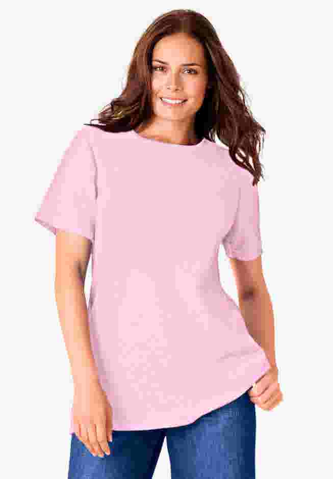 Waffle Thermal Satin Trim Tee image number 0