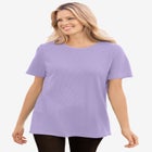 Waffle Thermal Satin Trim Tee image number null