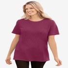 Waffle Thermal Satin Trim Tee image number null