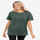 Waffle Thermal Satin Trim Tee image number null