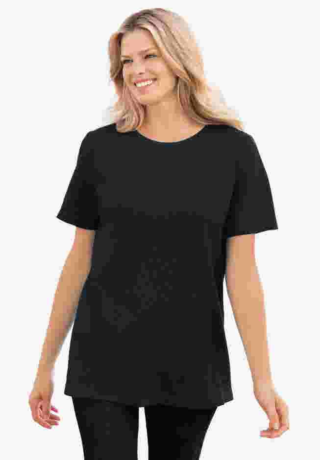 Waffle Thermal Satin Trim Tee image number 0