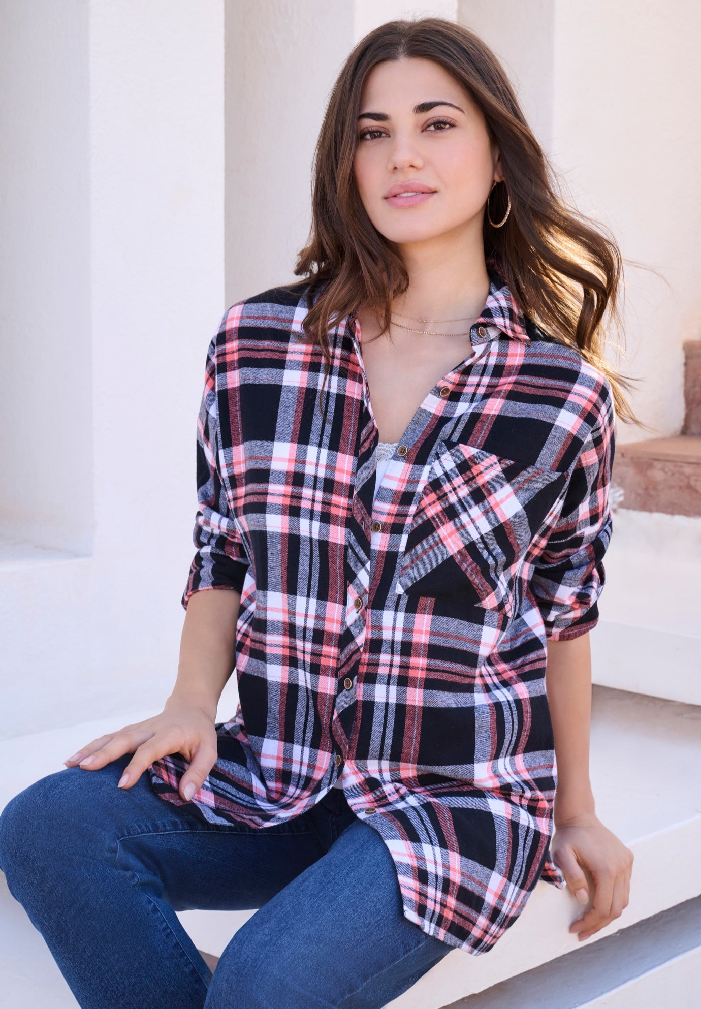 Plaid Flannel Tunic image number 0