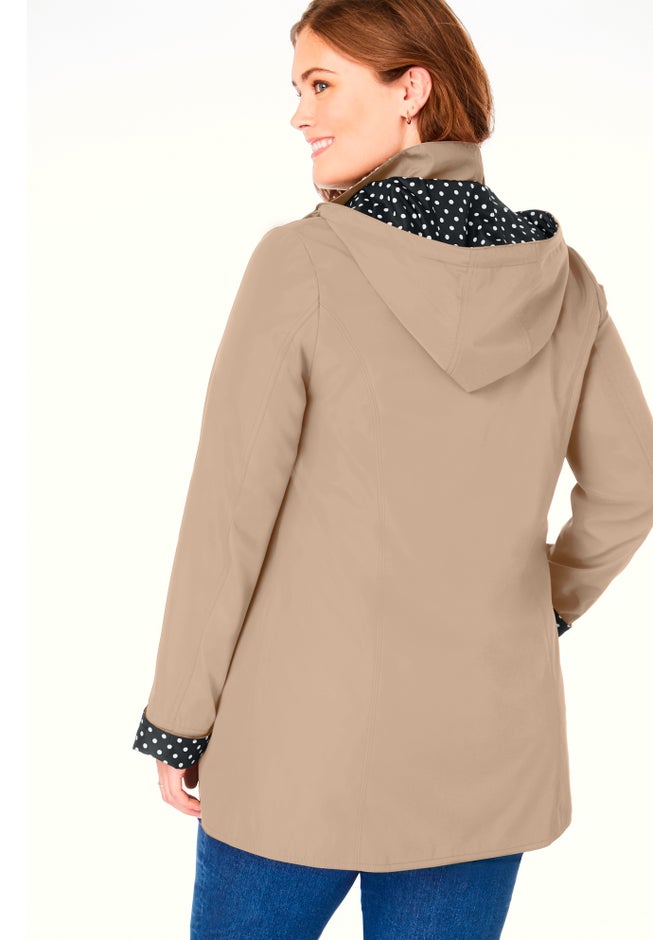 Dot Trim Raincoat image number 1